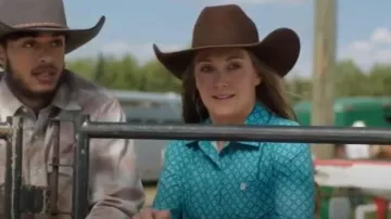 High COuntry Western Wear Cinch ARENAFLEX Chemise boutonnée #MSW9163026 portée par Amy Fleming (Amber Marshall) comme on le voit dans Heartland (S18E05)