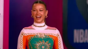 Balmain Foulard-Print Stretch Body-Con Minidress worn by Ariana Madix as seen in Love Island Games (S02E16)