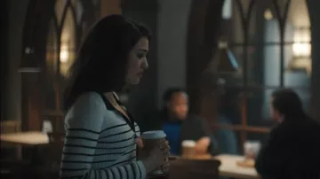 ATM Anthony Thomas Melillo Stripe Cable Stitch Sweater worn by Diana (Alicia Crowder) as seen in Tell Me Lies (S02E08)