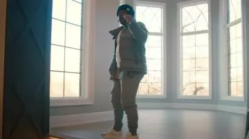 Moncler Grey Vertical Logo Joggers worn by 42 Dugg in 42 Dugg - It Get Deeper Pt. 2 (Official Music Video)