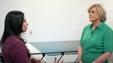 Lafayette 148 NY Georgette A-Line Belted Shirtdress worn by Anne Thompson as seen in Today on October 3, 2025