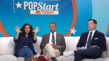 Gucci Reversible Logo-Plaque Belt worn by Sheinelle Jones as seen in Today on October 3, 2025