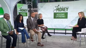 Jupe portefeuille à franges Talbots en Amazing Plaid portée par Dylan Dreyer comme on le voit dans Today le 3 octobre 2025