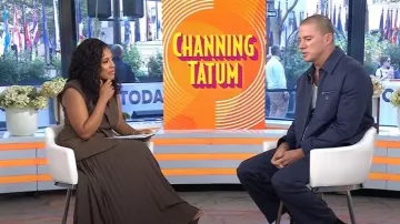 Simkhai Helena Combo Blazer Dress worn by Sheinelle Jones as seen in Today on October 6, 2025