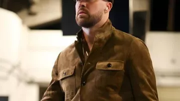Travis Kelce Brown Suede Jacket