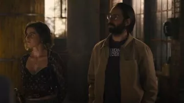 Levi's Faux Suede Utility Jacket worn by Bodhi (Martin Starr) as seen in Tulsa King (S03E03)
