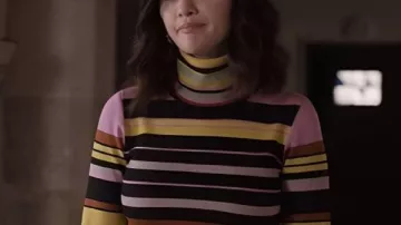 Selena Gomez Striped Turtleneck Top worn by Mabel Mora (Selena Gomez) in Only Murders in the Building (S05)