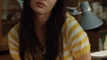 Jennifer’s Body Megan Fox Sweat à capuche à rayures jaunes