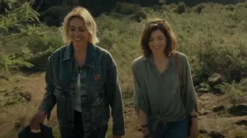 Chaqueta Joybird de denim vintage americano usada por Bert (Suranne Jones) como se ve en Fraudes (S01E01)