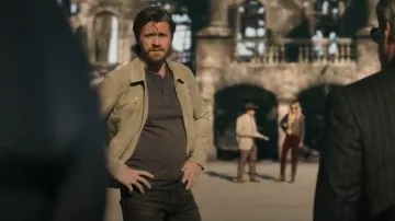 John Varvatos Brian Leather Jacket worn by Mitch Keller (Garrett Hedlund) as seen in Tulsa King (S03E02)