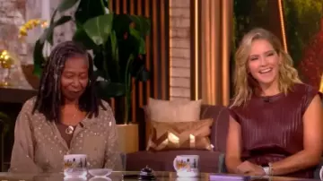 Magnolia Pearl Patchwork Polka Dot Smock worn by Whoopi Goldberg as seen in The View on October 6, 2025