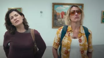 Superdry Short Sleeve Hawaiian Shirt worn by Bert (Suranne Jones) as seen in Frauds (S01E02)