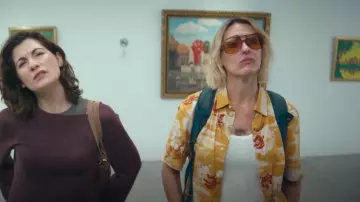 Le Specs Brown Tragic Magic Sunglasses worn by Bert (Suranne Jones) as seen in Frauds (S01E02)