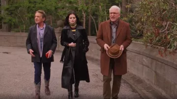 Nour Hammour Henri Belted Leather Trench Coat worn by Mabel Mora (Selena Gomez) as seen in Only Murders in the Building (S05E07)