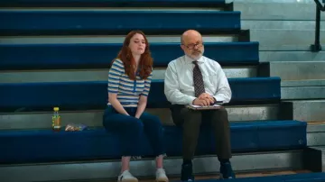 Polo Johnny Collar Madewell con Media Cremallera usado por Gwen Sanders (Stephanie Koenig) como se ve en Profesor de Inglés (S02E07)