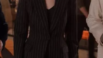 Black Striped Blazer worn by Mabel Mora (Selena Gomez) in Only Murders in the Building