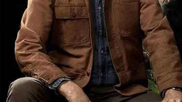 Sam Neill Jurassic World Dominion Brown Cotton Jacket of Alan Grant (Sam Neill) in Jurassic World Dominion