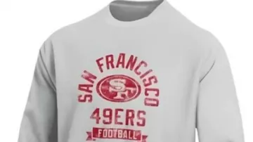 Sudadera con capucha gris de tejido inverso de los 49ers usada por Patrick Mahomes II en 2019 49ers falsos contraataques reversos