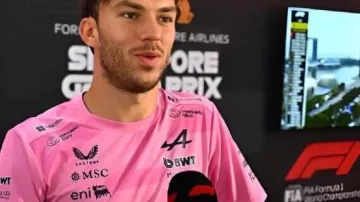 F1 Grand Prix Of Singapore T-Shirt worn by Pierre Gasly in INSIDE STORY: Sergio Perez's Astonishing Last To First Victory