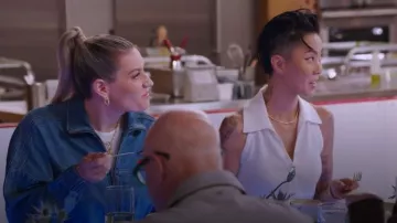 Alice + olivia Miles Collared Tank usado por Kristen Kish como se ve en Top Chef (S22E03)