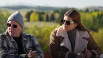 Avec Les Filles Double Breasted Faux Shearling Coat worn by Gail Simmons as seen in Top Chef (S22E12)