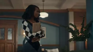 Stella Mccartney Argyle Sweater Dress worn by Dr. Carol Pierce (Tamberla Perry) as seen in Brilliant Minds (S02E03)