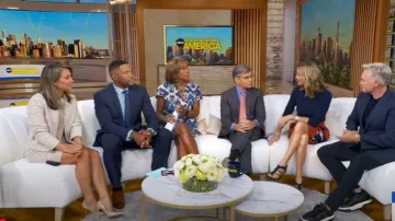 Boss Diarias Tweed Dress worn by Ginger Zee as seen in Good Morning America on October 7, 2025