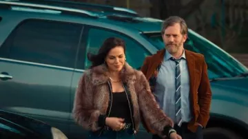 Mango Cropped Fur Jacket worn by Jocelyn 'Bruiser' Stone (Lana Parrilla) as seen in The Rainmaker (S01E07)