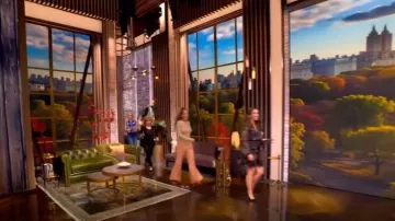 Zimmermann Luminosity Belted Wool-Blend Flare Trousers worn by Sunny Hostin as seen in The View on October 7, 2025