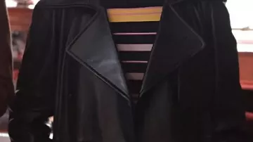 Black Leather Trench Coat worn by Mabel Mora (Selena Gomez) in Only Murders in the Building