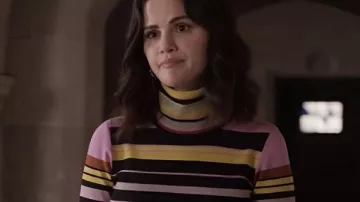Only Murders in the Building S05 Selena Gomez Striped Turtleneck Top worn by Mabel Mora (Selena Gomez) as seen in Only Murders in the Building (S05E07)