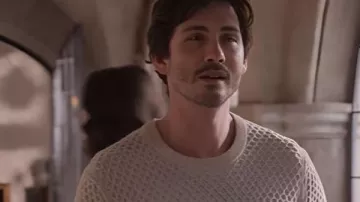 Only Murders in the Building S05 Logan Lerman Knit Sweater as seen in Only Murders in the Building (S05E07)