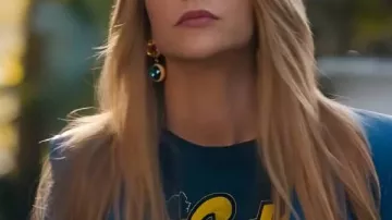 High Potential S02 Kaitlin Olson Navy Blue Graphic T Shirt worn by Morgan Gillory (Kaitlin Olson) in High Potential (S02)