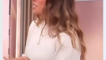 Sherri 2025 Melissa Garcia Pull en maille à franges ivoire