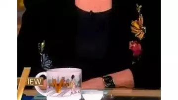 Black Floral Embellished Scrunched Sleeve Blazer of Self - Co-Host (Joy Behar) in The View (S28)