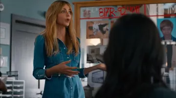 Retrofete Wiley Denim Mini Dress worn by Morgan Gillory (Kaitlin Olson) as seen in High Potential (S02E04)