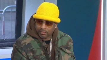 Jordan Craig Camo Mercenary Bomber Jacket worn by Allen Iverson as seen in Today on October 7, 2025