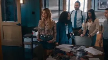 Isabel Marant Denim Mini Skirt worn by Morgan Gillory (Kaitlin Olson) as seen in High Potential (S02E04)