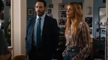 Z&L Calypso Stone Wrap Belt worn by Morgan Gillory (Kaitlin Olson) as seen in High Potential (S02E04)