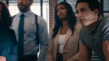 Favorite Daughter The Miranda Blazer worn by Daphne Forrester (Javicia Leslie) as seen in High Potential (S02E04)