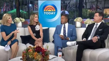 Stella McCartney Cotton Applique Detail Sleeveless Pencil Dress worn by Savannah Guthrie as seen in Today on October 8, 2025