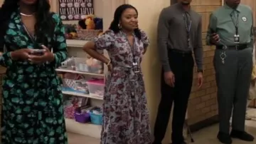 Boden Christabel Cotton Midi Dress worn by Janine Teagues (Quinta Brunson) as seen in Abbott Elementary (S05E02)