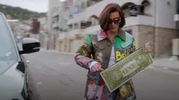 Moschino Leather Clutch Bag worn by Bronwyn Newport as seen in The Real Housewives of Salt Lake City (S06E04)