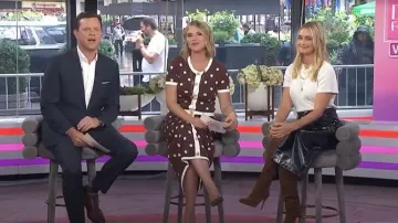 Cara Cara Alice Polka Dot Midi-Skirt worn by Jenna Bush Hager as seen in Today with Jenna & Friends on October 8, 2025