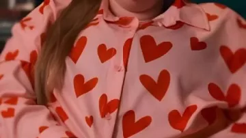 Heart Print Blouse worn by Hannah in TV Series The Inheritance S01