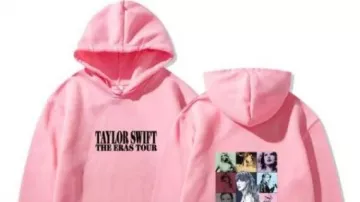 The Life of a Show­girl Wood Lyrics Hoodie worn by Self (Taylor Swift) as seen in Taylor Swift | The Official Release Party of a Showgirl