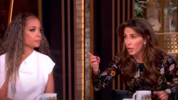 Alice + Olivia Delora Long-Sleeve Mesh Mini Dress worn by Alyssa Farah Griffin as seen in The View on  October 8, 2025