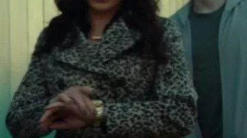 Leopard Coat worn by Jocelyn 'Bruiser' Stone (Lana Parrilla) in TV Series The Rainmaker 2025