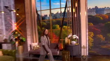 Camilla and Marc Arnelle Pant worn by Aubrey Plaza as seen in The View on October 8, 2025