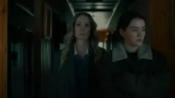 Zara Wool Blend Oversized Long Coat worn by Jan Da Souza (Joanne Froggatt) as seen in MobLand (S01E10)